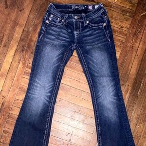 Miss Me Girls Jewel Detail Boot Cut Jeans